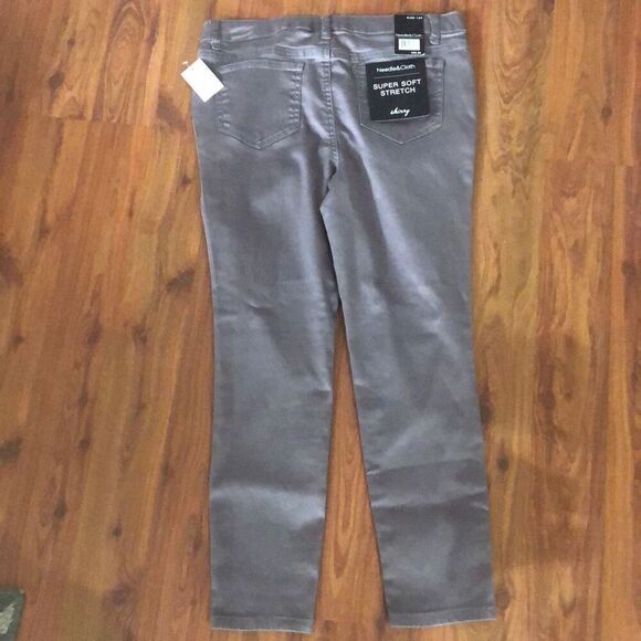 NWT Needle & Cloth Super soft stretch skinny gray jeans, size 12 P - Picture 1 of 5